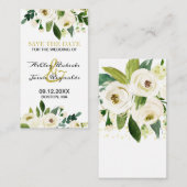 De Witte Vloer van de waterverf sparen de Datum Informatiekaartje (Voorkant / Achterkant)