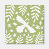 De witte vogel magneet (Voorkant)