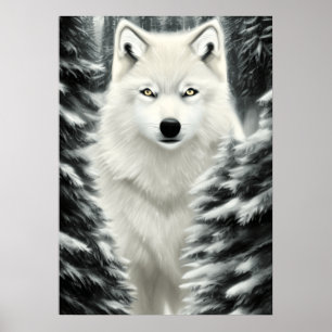 De witte wolf poster