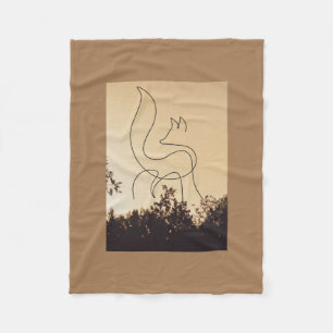 De witte wolven fleece deken