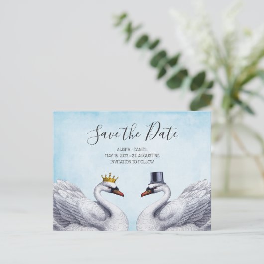 De witte Zwand sparen de Datum Aankondigingskaart (Staand voorkant)