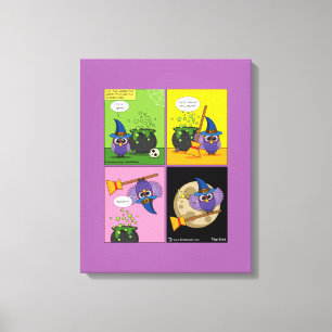 De wizard Apprentice - Comic reinigen Canvas Afdruk