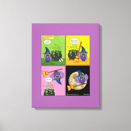 De wizard Apprentice - Comic reinigen Canvas Afdruk (Voorkant)
