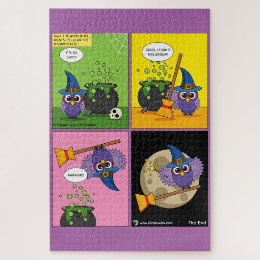 De wizard Apprentice - Comic reinigen Legpuzzel (Verticaal)