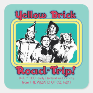De wizard OZ™   Gele weg naar de weg. Vierkante Sticker