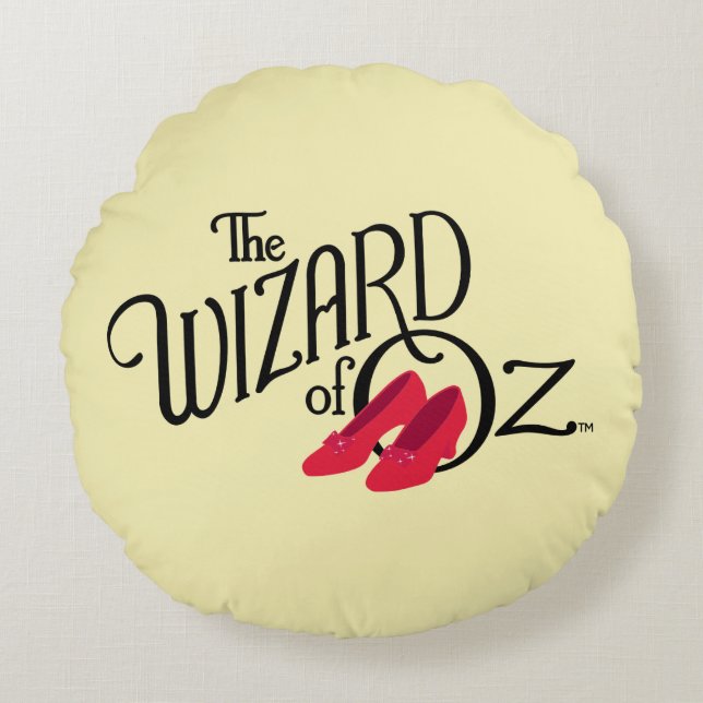 De wizard OZ™ Logo Rond Kussen (Voorkant)