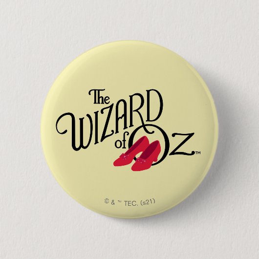 De wizard OZ™ Logo Ronde Button 5,7 Cm (Voorkant)