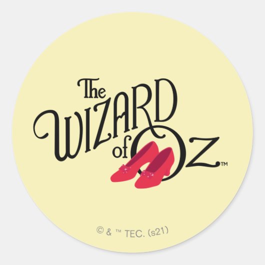 De wizard OZ™ Logo Ronde Sticker (Voorkant)
