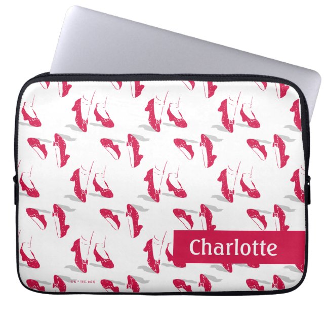 De wizard OZ™ | Ruby Slippers™-patroon Laptop Sleeve (Voorkant)