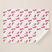 De wizard OZ™ | Ruby Slippers™-patroon Sherpa Deken (Voorkant (horizontaal))