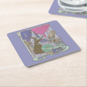 De wizard OZ™ | Sporenschotel Vierkante Kartonnen Onderzetter (Schuin)