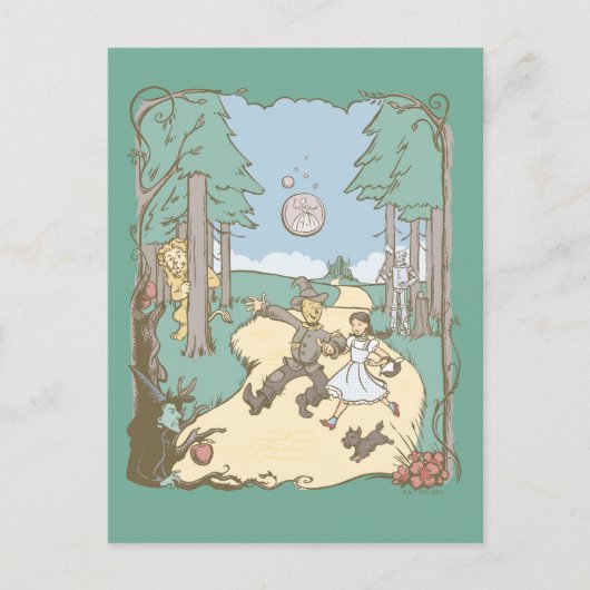 De wizard OZ™ | Storybook Yellow Brick Road Briefkaart (Voorkant)