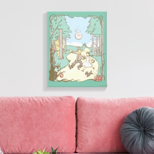 De wizard OZ™ | Storybook Yellow Brick Road Canvas Afdruk (Insitu (Woonkamer))