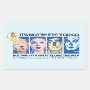 De wizard OZ™   Wie u onderweg tegenkomt Rechthoekige Sticker