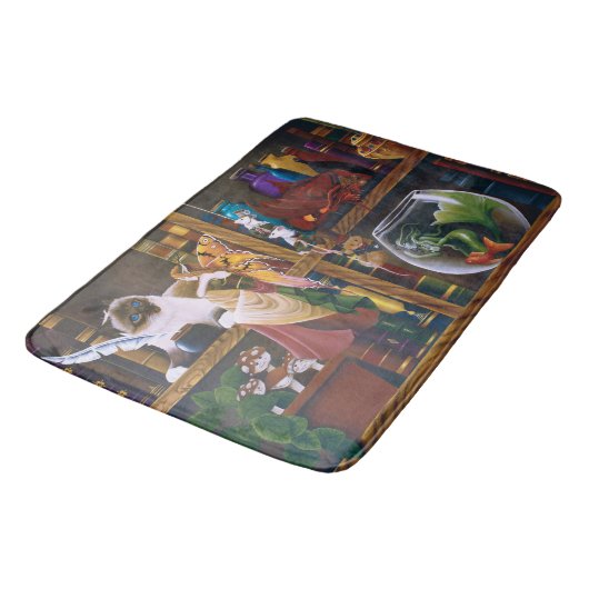 De Wizards Fantasy Library Badmat (Gekanteld)