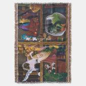 De Wizards Fantasy Library Deken (Voorkant Verticaal)