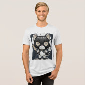 De woedende kat Tri-Blend shirt (Voorkant volledig)