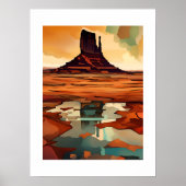 De woestijn ontlijst poster (Voorkant)