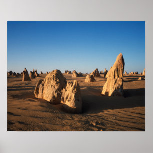 de woestijn The Pinnacles Nambung National Park Poster