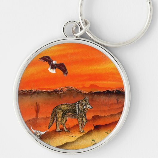 De woestijnwolf sleutelhanger (Voorkant)