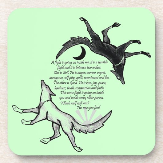 De wolf die voedt drankjes onderzetter (Voorkant)