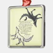 De wolf die voedt metalen ornament (Links)