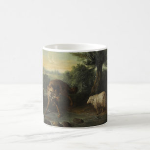 De wolf en het lam (door Jean-Baptiste Oudry) Koffiemok