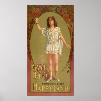 De Wolf Hopper dans Happyland Theatre Poster