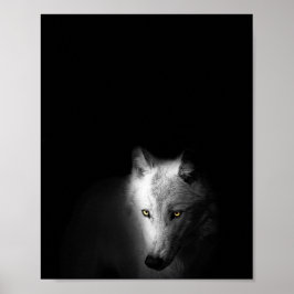 De Wolf, moderne, zwarte en witte foto, Poster
