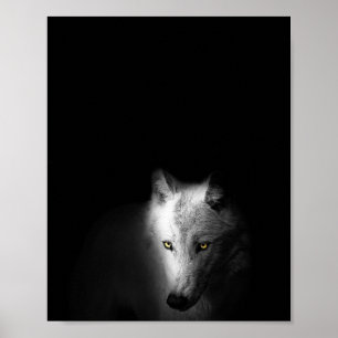 De Wolf, moderne, zwarte en witte foto, Poster