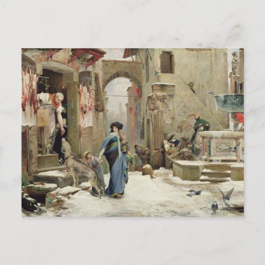De Wolf van Gubbio, 1877 Briefkaart (Voorkant)