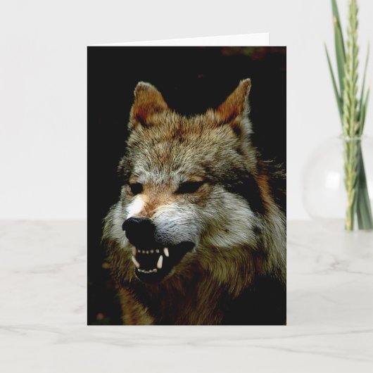 De wolf van Halloween Kaart (Voorkant)