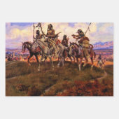 "De Wolfmen" van Charles M Russell Inpakpapier Vel (Voorkant 3)