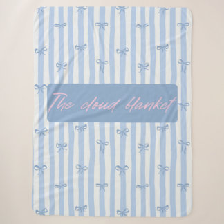 De wolk deken blauwe strikken fleece deken
