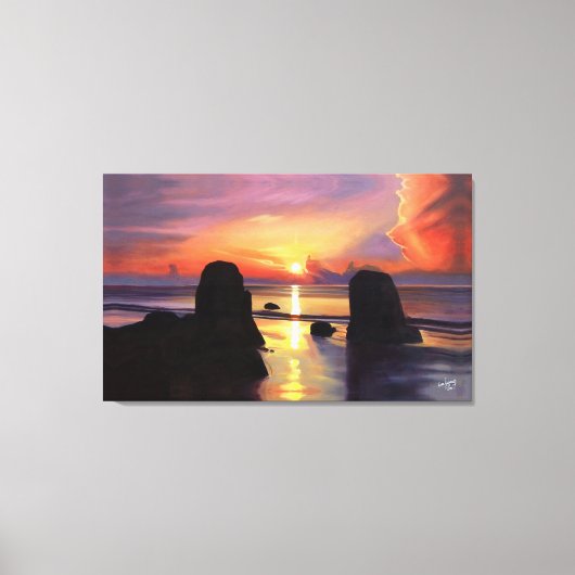 De wolken doorbreken canvas afdruk (Voorkant)