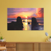 De wolken doorbreken canvas afdruk (Insitu (Woonkamer))