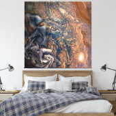 De wolken van Planet Jupiter dicht Canvas Afdruk (Insitu (Slaapkamer))