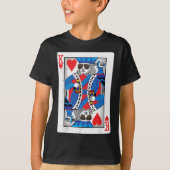 De wolkenkoning van de harten - Grappig pokernacht T-shirt (Voorkant)