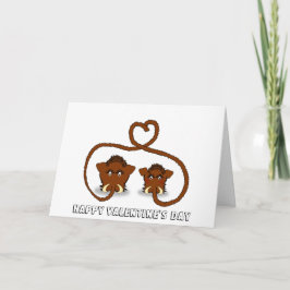 De wollige MammoetKaart van de Valentijnsdag Feestdagen Kaart