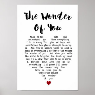 De wonder van je hartzong lyrische wandkunst poster