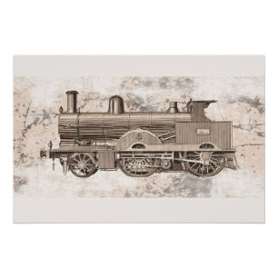 De wonderbaarlijke tijdperk van stoomlocomotie perfect poster