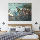De wonderbaarlijke vangst van de Druk van het Canv Canvas Afdruk (Insitu (Slaapkamer))