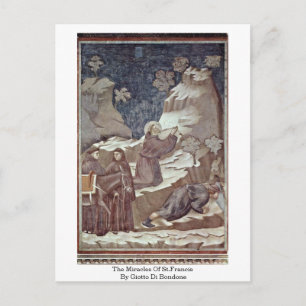 De wonderen van St. Francis door Giotto di Bondone Briefkaart