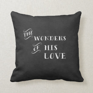 De wonderen van zijn liefdeskerstdecor Pillow Kussen