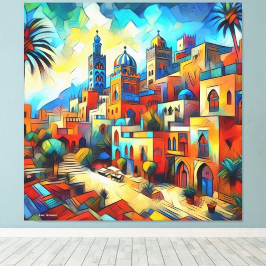 De wonderen van Zuid-Marokko: Assa Canvas Afdruk (Insitu (Houten vloer))