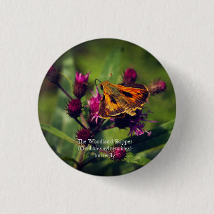 De Woodland Skipper vlinder Ronde Button 3,2 Cm