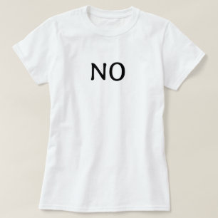 De Woord Geen Eenvoudige Minimalistische Statement T-shirt