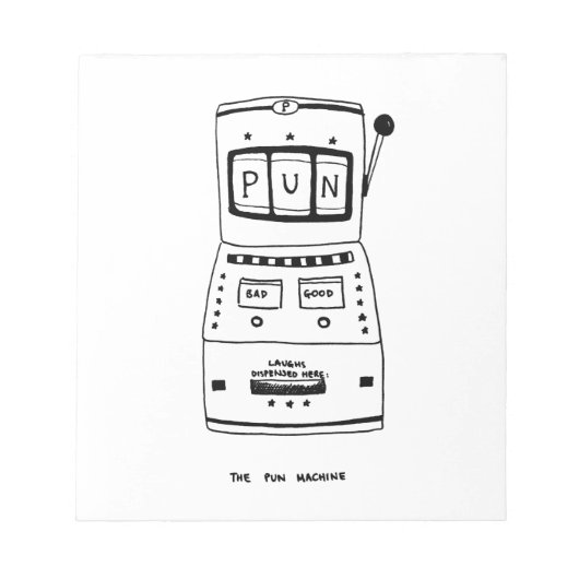 De woordspelmachine notitieblok (Voorkant)