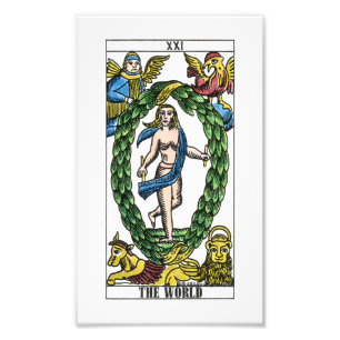 De World Tarot Kaart Foto Afdruk