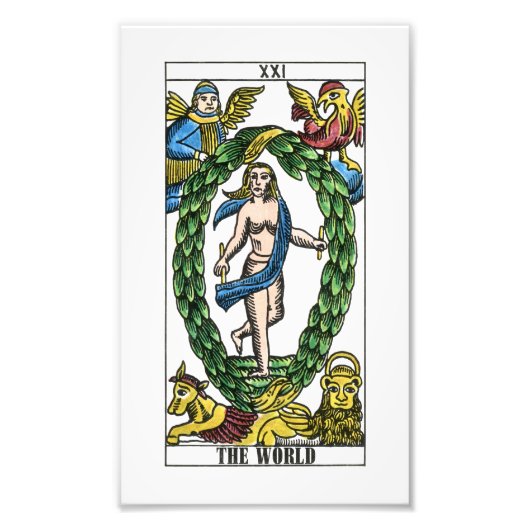De World Tarot Kaart Foto Afdruk (Voorkant)